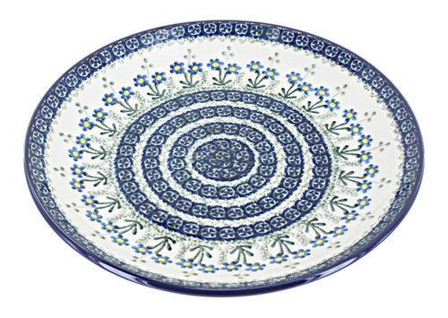 Polish Pottery Blue Posy Dinner Plate
