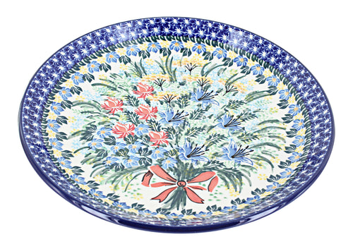 Polish Pottery Day Lily Bouquet Dinner Plate