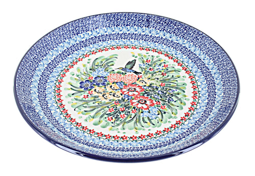 Polish Pottery Hummingbird Dinner Plate