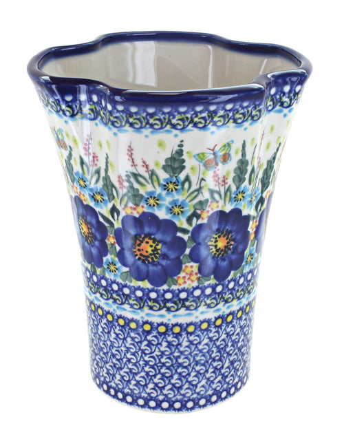 Polish Pottery Garden of Blue Vase