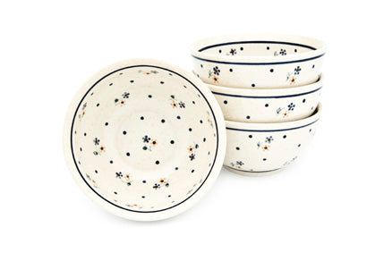 Country Meadow 4 Piece Dessert Bowl Set Polish Pottery