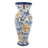 Polish Pottery Butterfly Tall Vase
