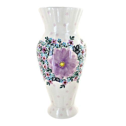 Polish Pottery Lilac Garden Tall Vase