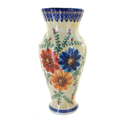 Polish Pottery Autumn Burst Tall Vase