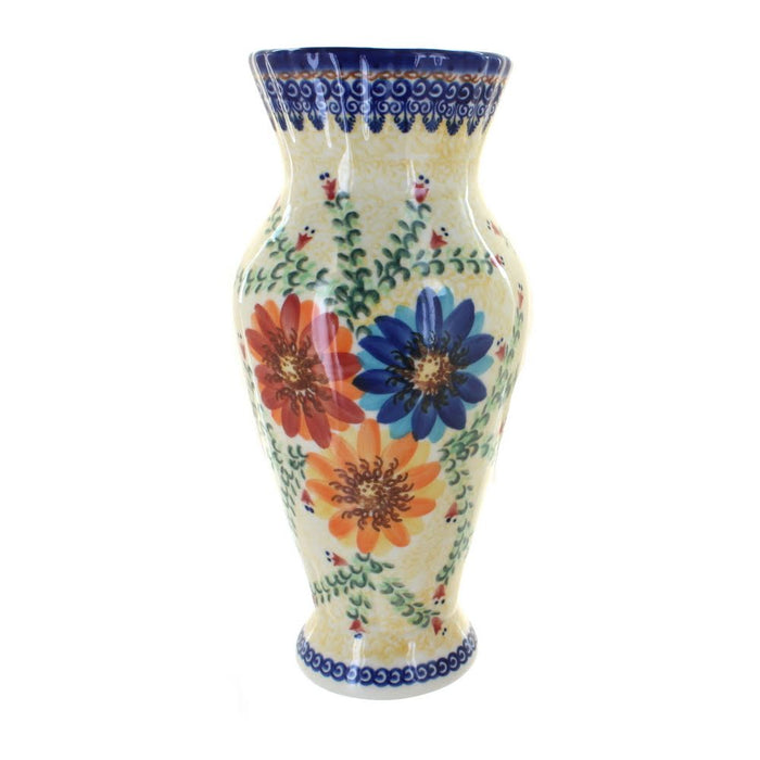 Polish Pottery Autumn Burst Tall Vase