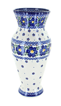 Polish Pottery Spring Blossom Tall Vase
