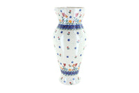 Polish Pottery Hearts & Flowers Tall Vase