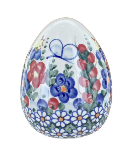 Polish Pottery Garden Butterfly Medium Decorated Egg