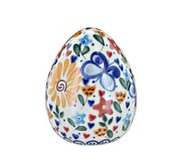 Polish Pottery Butterfly Medium Decorated Egg