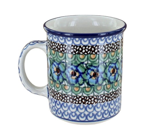 Polish Pottery Mardi Gras Small Coffee Mug