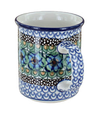 Mardi Gras Small Coffee Mug Polish Pottery