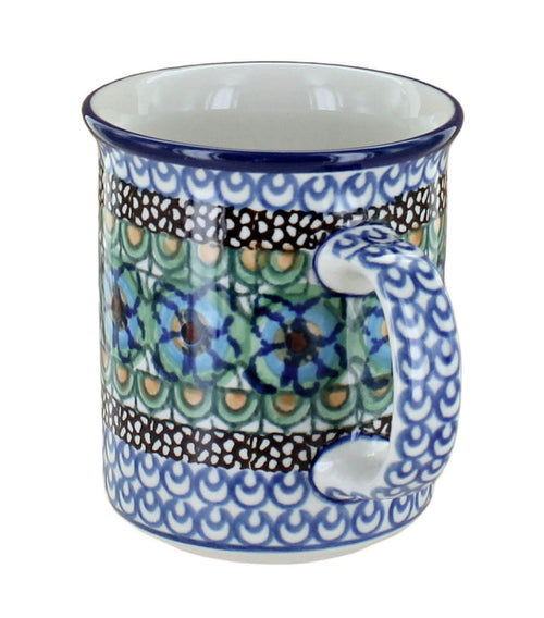 Mardi Gras Small Coffee Mug Polish Pottery