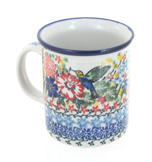 Polish Pottery Hummingbird Small Coffee Mug