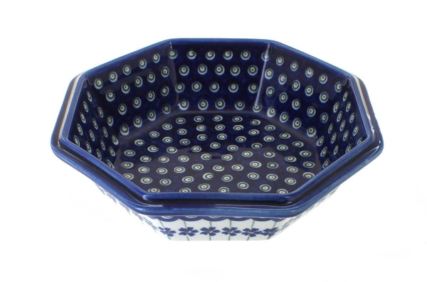 Flowering Peacock Large Octagonal Bowl