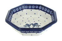Polish Pottery Frosty Friend Large Octagonal Bowl