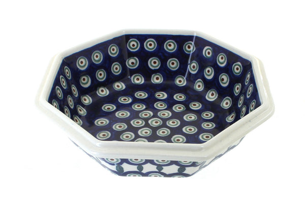 Peacock Large Octagonal Bowl