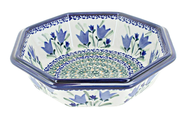 Blue Tulip Large Octagonal Bowl