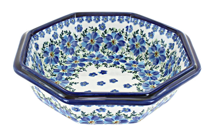 Polish Pottery Kalina Large Octagonal Bowl