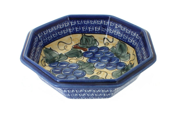 Grapes Large Octagonal Bowl