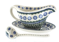 Polish Pottery Maia Gravy Boat & Ladle