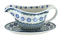 Polish Pottery Maia Gravy Boat & Plate