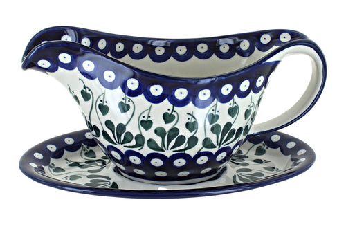 Alyce Gravy Boat & Plate Polish Pottery
