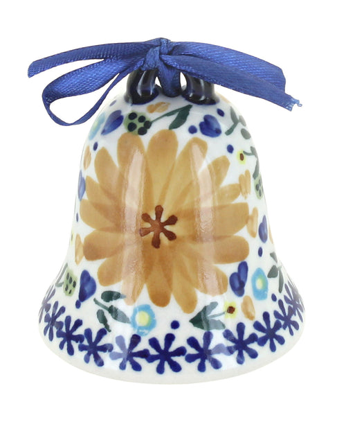 Polish Pottery Yellow Daisy Bell