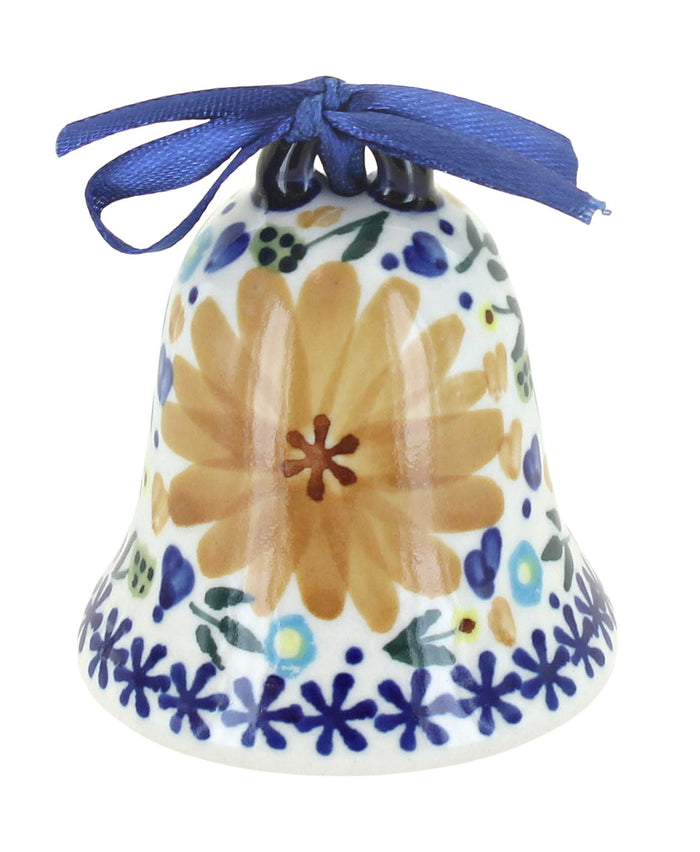 Polish Pottery Yellow Daisy Bell