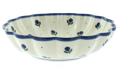 Blueberry Medium Scallop Dish Polish Pottery