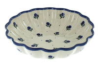 Polish Pottery Blueberry Medium Scallop Dish