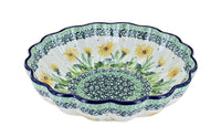 Polish Pottery Dandelion Medium Scallop Dish