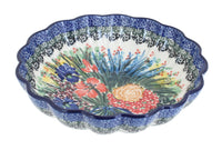 Polish Pottery Summer Blooms Medium Scallop Dish