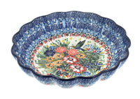 Polish Pottery Hummingbird Medium Scallop Dish