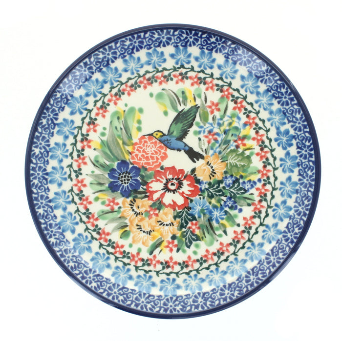 Polish Pottery Hummingbird Saucer
