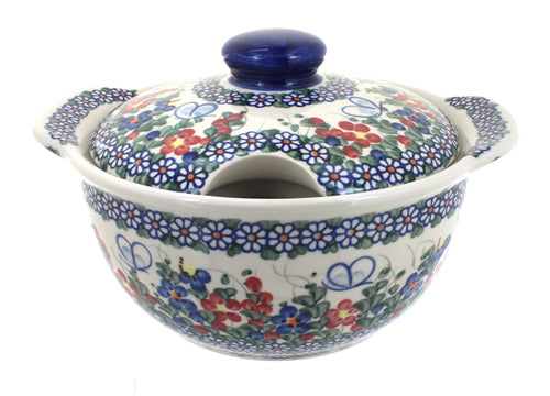 Polish Pottery Garden Butterfly Soup Tureen