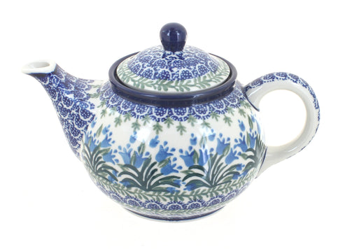 Polish Pottery Tulip Bouquet Small Teapot