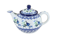 Polish Pottery Mockingbird Small Teapot
