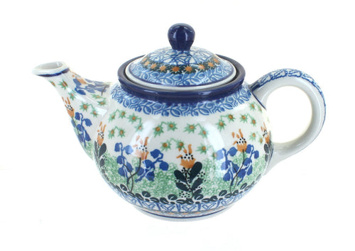 Polish Pottery Lily of the Valley Small Teapot
