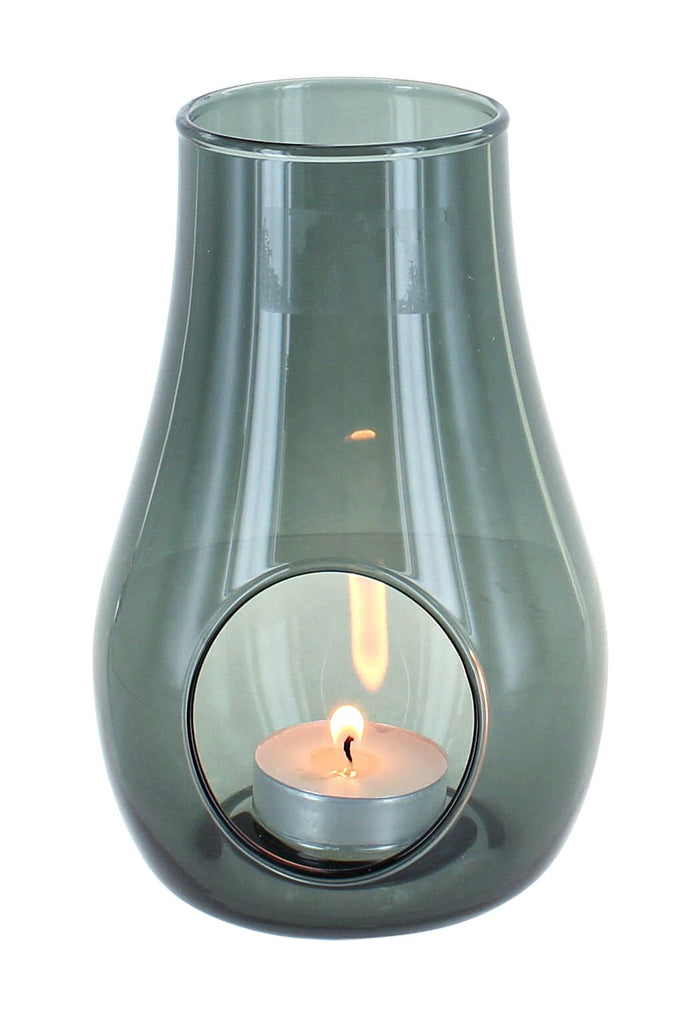 Polish Pottery Smoky Grey Hurricane Candle Holder