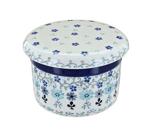 Polish Pottery Celeste French Butter Dish