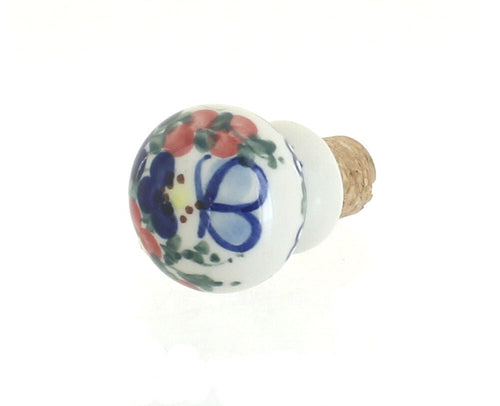 Polish Pottery Garden Butterfly Wine Cork
