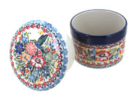 Hummingbird French Butter Dish Polish Pottery