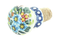 Polish Pottery Garden of Blue Wine Cork