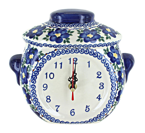 Polish Pottery Spring Blossom Wall Clock