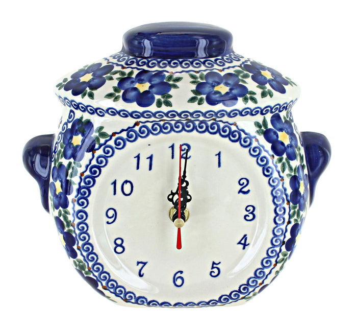 Polish Pottery Spring Blossom Wall Clock