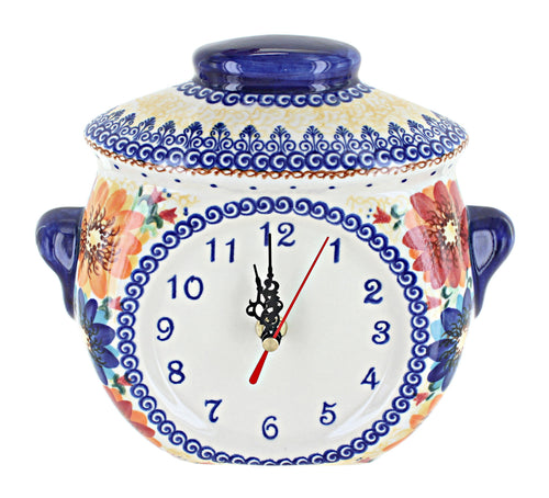 Polish Pottery Autumn Burst Wall Clock