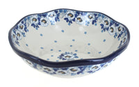 Polish Pottery Georgia Blue Large Scallop Bowl