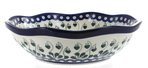 Alyce Large Scallop Bowl Polish Pottery