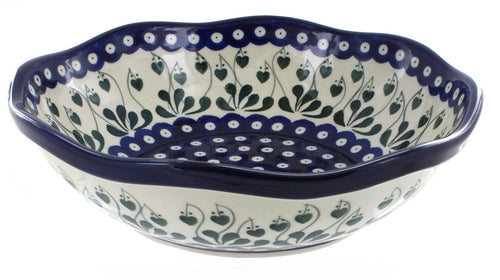 Polish Pottery Alyce Large Scallop Bowl