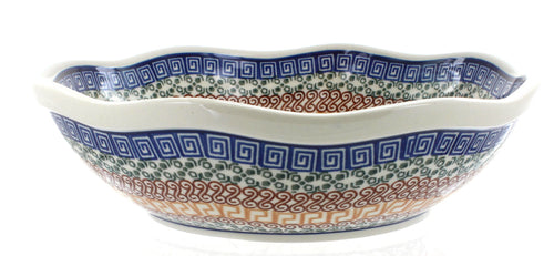 Athena Large Scallop Bowl Polish Pottery